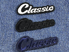 Нашивка Classic колір чорний 65x24 мм, фото 3