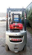 Вилочний навантажувач газ-бензин 1,5 тонни Nissan P1F1A15D б/у, фото 2