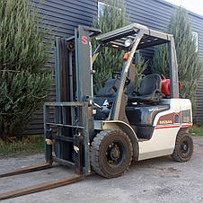 Японський газовий вилковий навантажувач 2.5 тонни Nissan P1F2A25D б/у, фото 3