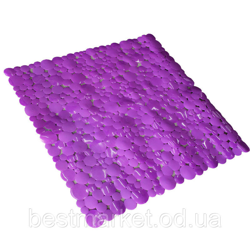Килимок у ванну кімнату антиковзний гумовий 53х53 см Bathlux Flor de clasico (40265)