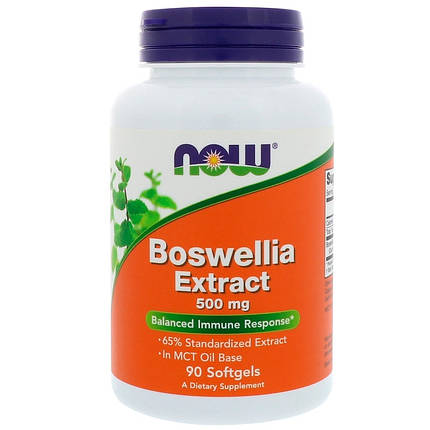 NOW Foods Boswellia Extract 500 mg 90 Softgels, фото 1