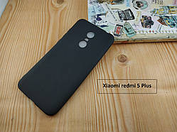Чорний матовий чохол бампер для Xiaomi redmi 5 Plus — термополіуретан