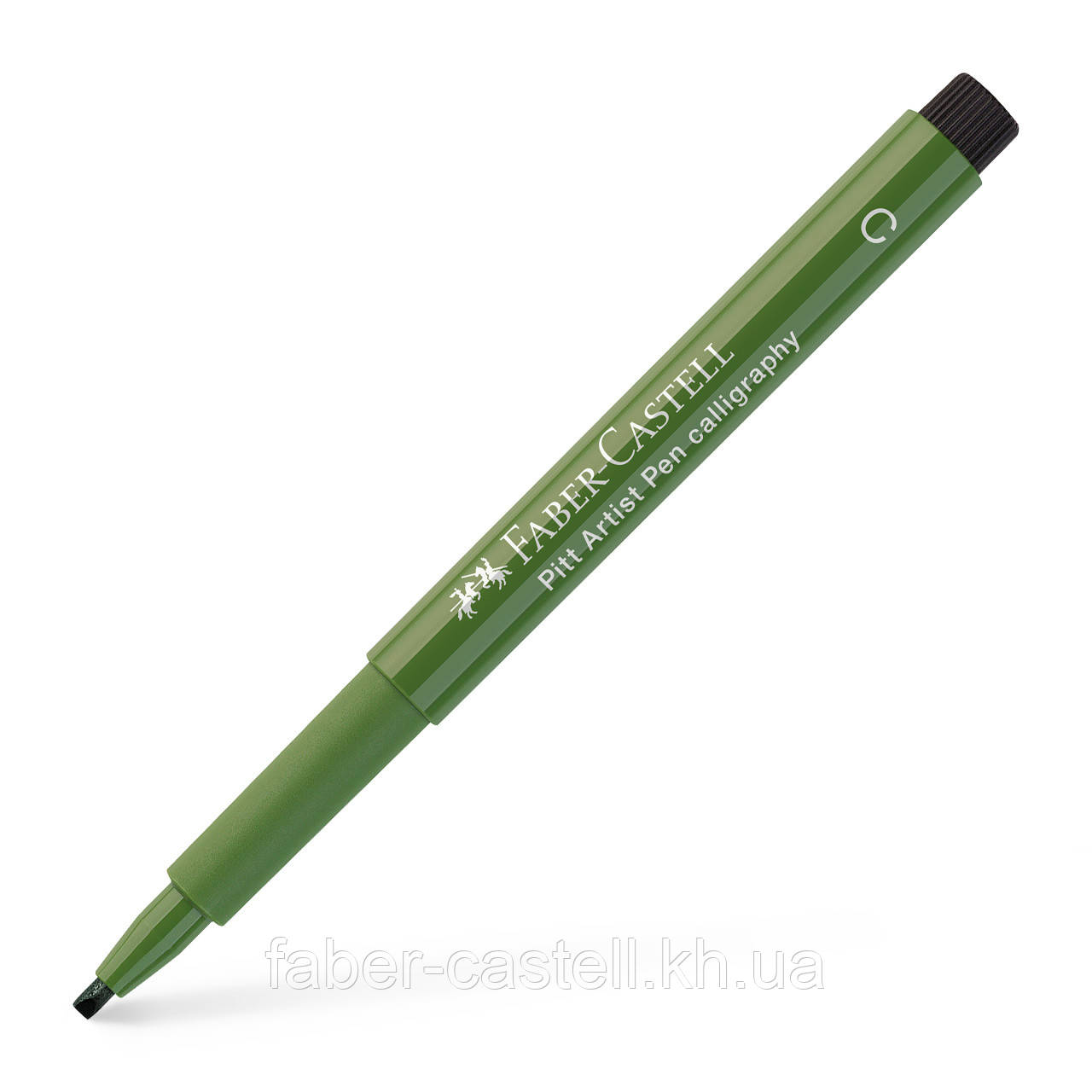 Ручка капілярна для каліграфії Faber-Castell PITT Calligraphy, колір зелений хром № 174, 167574