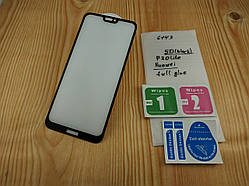 5D full glue захисне скло для Huawei P20 Lite (black) повне проклеювання