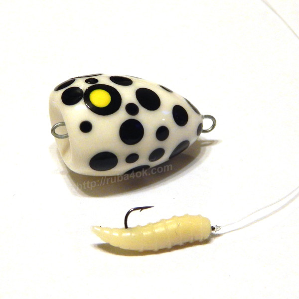 Попла-попер 23мм 1.8 г колір Білий Мухомор (МПП), фото 1