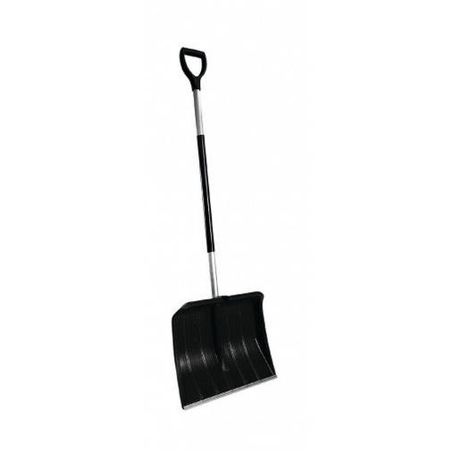 Лопата для прибирання снігу Snow pusher 50 ALU з алюмінієвою ручкою 50*145 см, чорна, фото 2