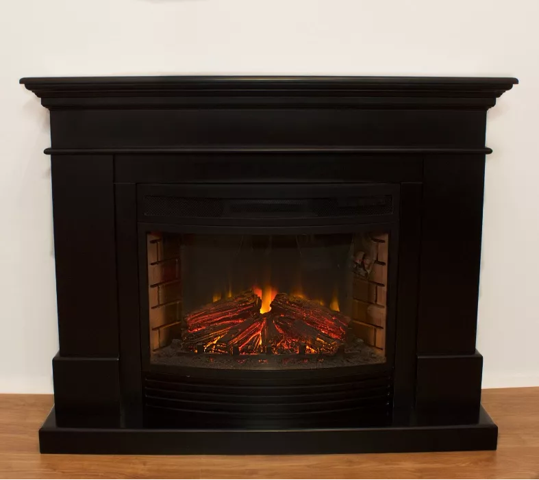 Фронтальний каминокомплект Fireplace Гонконг Венге ефект живого полум'я зі звуком і обігрівом