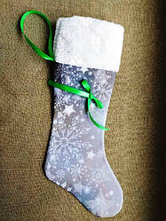 НЧ-3. Новорічний чобіток без вишивки на габардині. Готовий виріб.