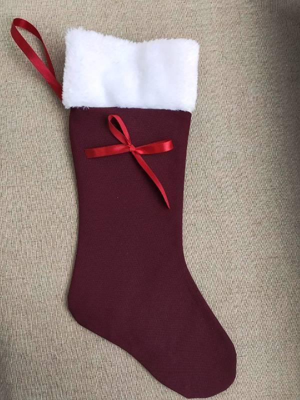 НЧ-6. Новорічний чобіток без вишивки на габардині. Готовий виріб., фото 1