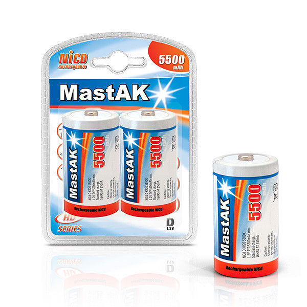 Акумулятор MastAK R20 1,2 v 5500mAh Ni-Cd (2шт.), фото 1