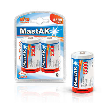 Акумулятор MastAK R20 1,2 v 5500mAh Ni-Cd (2шт.)