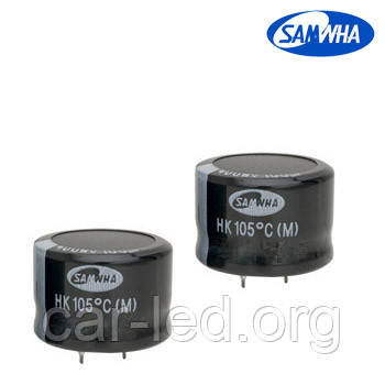 820mkf - 250v  HK 30*40  SAMWHA, 105°C конденсатор електролітичний