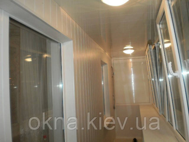 Обшивка балкона Киев. Внутренняя обшивка балконов цена Киев - фото 2 - id-p819176124