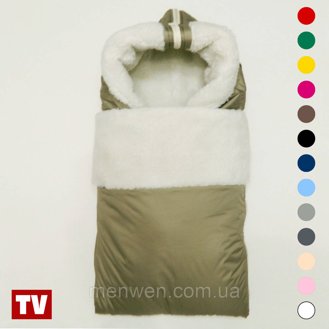 Дитячій зимовий конверт на хутрі під овчіну (3 в 1), фото 1