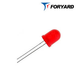 Светодиод красный 8mm. FYL8003 HD (700nm. красный; 30mcd,60°) круглый, диффузный 20° FORYARD