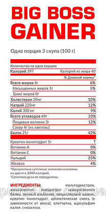 Гейнер Nosorog Big Boss - 1.5 кг, фото 2