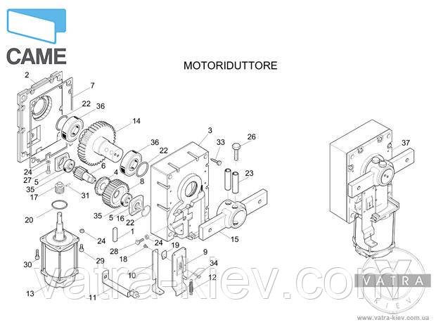 моторедуктор шлагбаум Came gard 119rig198 купити ціна
