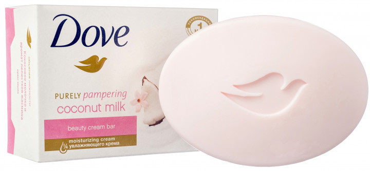Мило Dove 135 г Кокосове молочко і жасмин (рожеве), фото 1