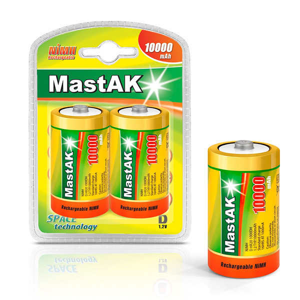 Акумулятор MastAK R20 1,2 v 10000mAh Ni-Mh (2шт.)