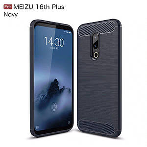 TPU чохол накладка Urban для Meizu 16th Plus (4 кольорів) Синій