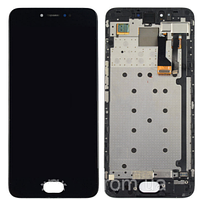 Дисплей (екран) для Meizu M6 Note (M721H) + тачскрин, чорний, з передньою панеллю