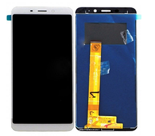 Дисплей (екран) для Meizu M6s + тачскрін, білий, з передньою панеллю