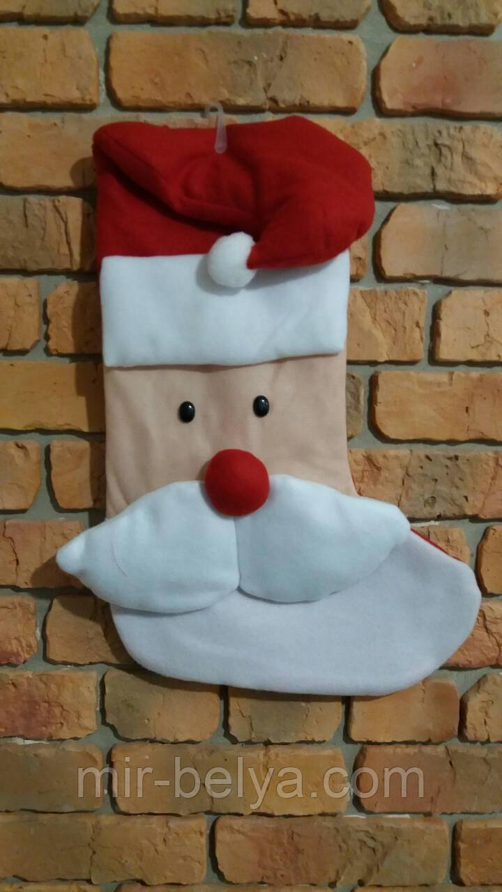 Новорічний мішок для подарунків різдвяний, фото 1