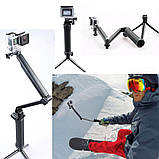 Монопод трипод штатив для екшн камер GoPro і інші 3-Way, фото 5