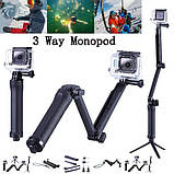 Монопод трипод штатив для екшн камер GoPro і інші 3-Way, фото 6