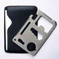 Кредитка мультитул (11 в 1) Нож - кредитная карта, многофункциональный
