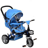 Дитячий триколісний велосипед коляска Turbo Trike M AL3645-12 Blue