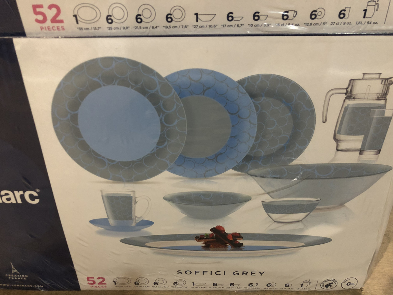 Soffici Grey Сервіз столовий 52 пр. Luminarc P1416, фото 1