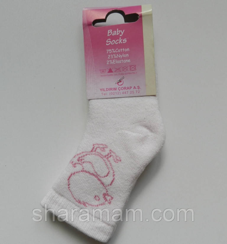 Тёплые носочки розового цвета, размер - от рождения до 3 месяцев - фото 6 - id-p819743179