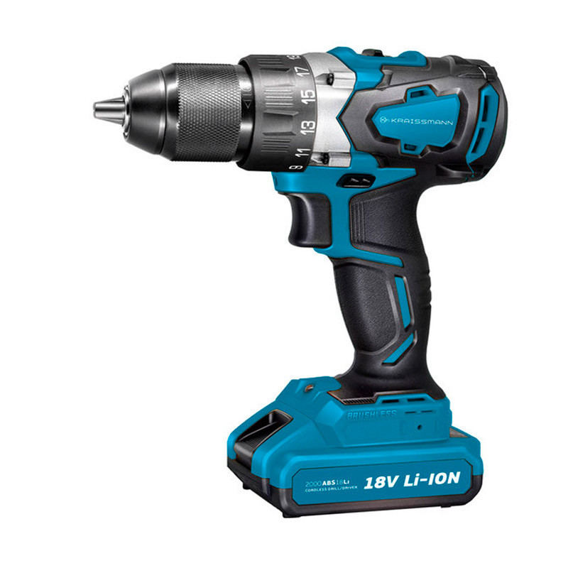 Акумуляторний шурупокрут Kraissmann 2000 ABS 18/2 Li (2 акумулятори), фото 1