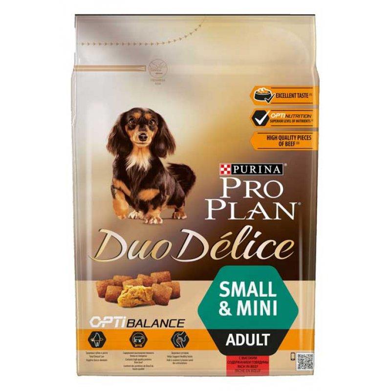 Про план Duo Delice Adult Small & Mini сухий корм для собак з яловичиною 0.7 кг