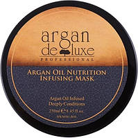 Поживна маска для волосся з аргановою олією De Luxe Professional Argan Oil Nutrition Infusing Mask 250 ml