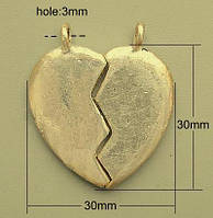 Подвеска, 30*30 мм, сердце