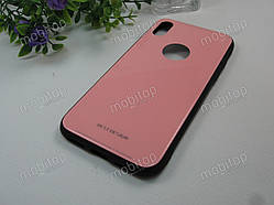 Чохол Glass Case iPhone X (рожевий)