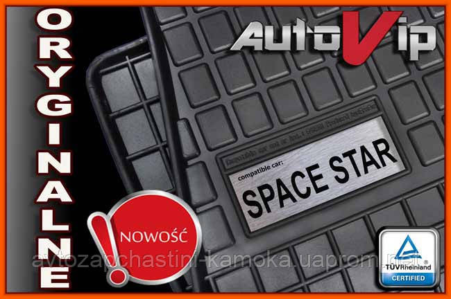 Гумові килимки MITSUBISHI SPACE STAR 14 з логотипом
