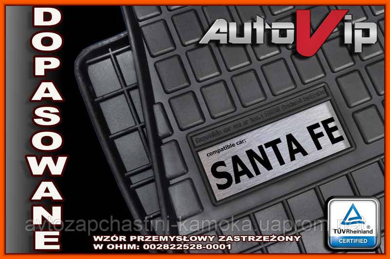 Гумові килимки YUNDAI SANTA FE 5S 2016 з лого