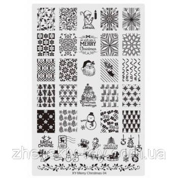 Пластиковий диск для стемпінгу "Новий рік" No4