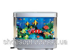 Акваріум нічник світильник з рибками світлодіодний 20х16,5 см