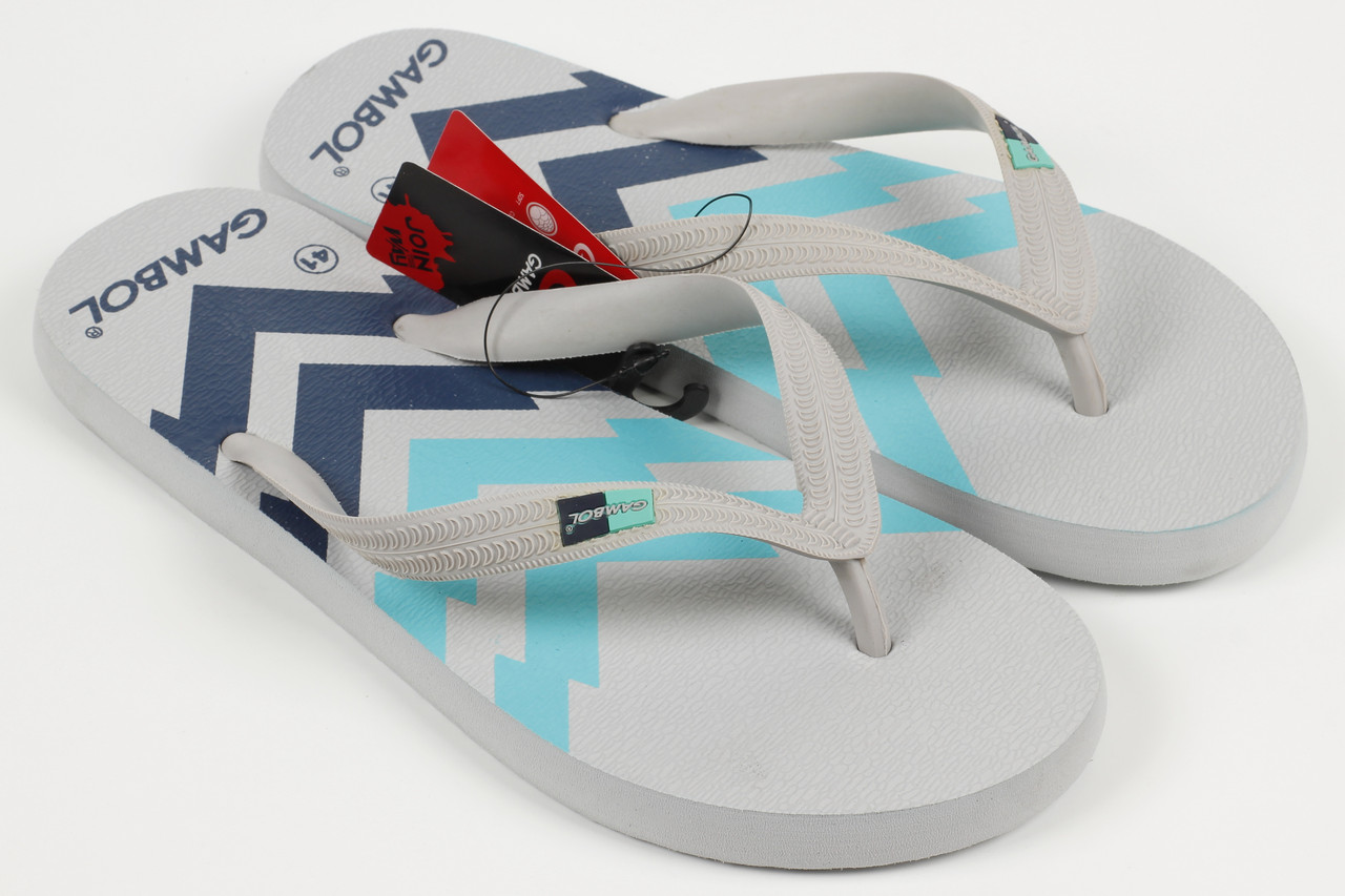 В'єтнамки чоловічі сірі Gambol GM18313L Sahab Розміри 44 маломір на розмір, фото 1