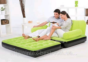 BestWay 67356-1 Comfort (Air-O-Space) Надувний диван-трансформер 5в1 (188x152x64) + насос 220 V. (Салатовий), фото 2