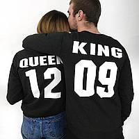 Парные свитшоты. Регланы. Парные именные свитшоты. Толстовки. King and Queen