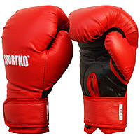 Детские боксерские перчатки SPORTKO арт. ПД2-7-OZ (унций) красный