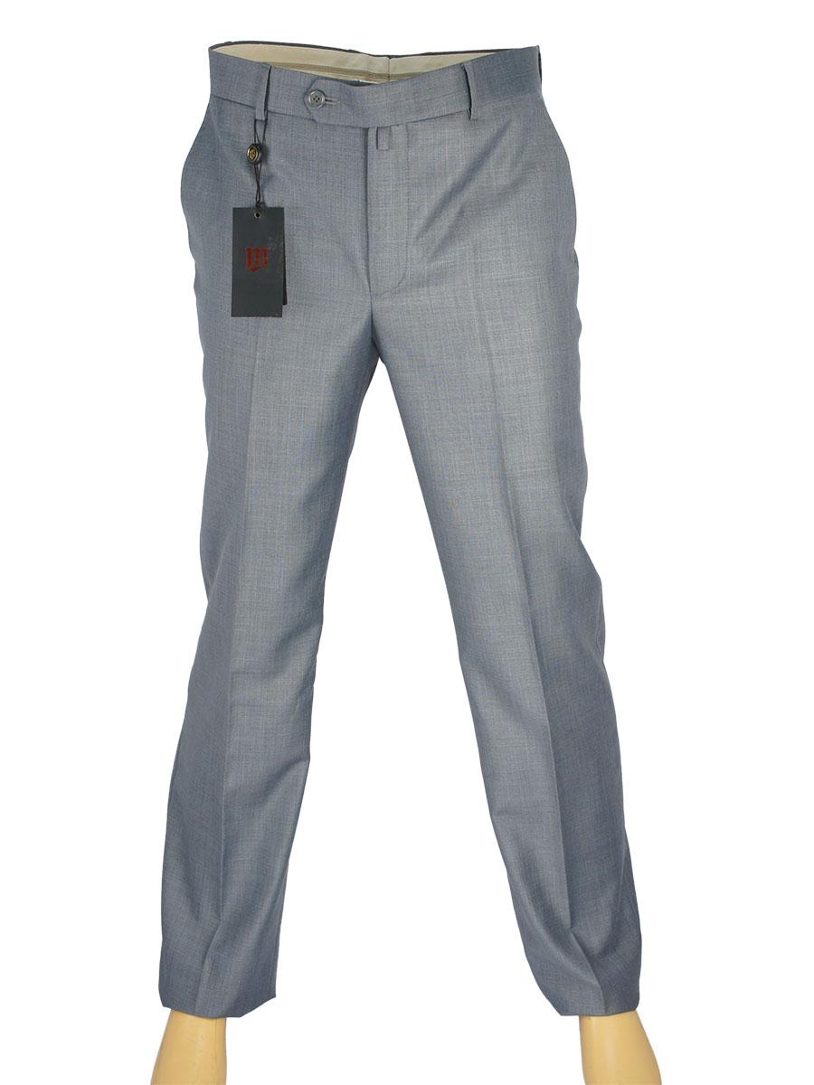 Чоловічі класичні брюки Monzeratti 0679 light grey struct сірого кольору