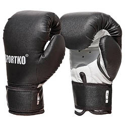 Боксерські рукавички SPORTKO арт. ПД2-8-OZ (унцій) чорний