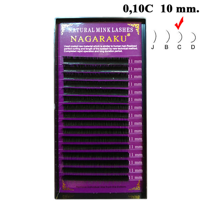 Вії Nagaraku Чорні 0,10 З 10 мм. на Планшетці 16 ліній Відмінні легкі еластичні зручні комфортні вії чорного кольору для поресничного нарощування від корейської фірми Nagaraku довжиною 10 мм, замовити, купити дешево оптом, дрібним оптом і уроздріб за оптовими цінами через інтернет магазин https://opt21.com з доставкою по всій Україні від Компанії Маргарита місто Дніпро