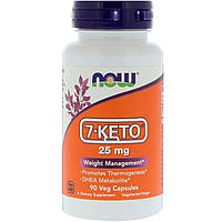 Now Foods, 7-KETO, 25 мг, 90 рослинних капсул